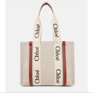 CHLOE Woody Medium canvas tote